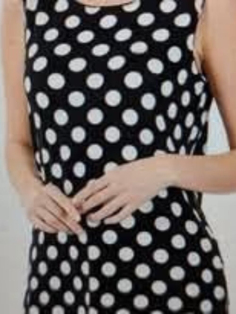 Black Polka Dot Sleeveless Top